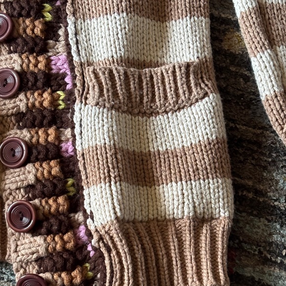 Sparrow Multicolor Striped Cardigan Sweater - Picture 5 of 6